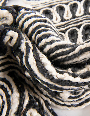 Black and White 4' 1 x 4' 1 Braided Jute Round Rug