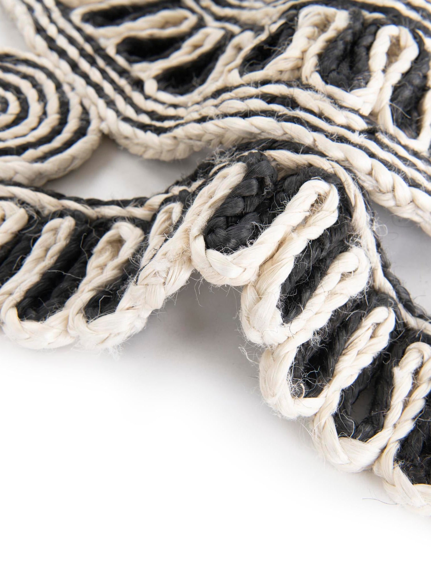 Black and White 3' 1 x 3' 1 Braided Jute Round Area Rug 100% Jute Hand Braided Natural Eco-Friendly Boho Style Carpet for Living Rooms Dining Office Space Dorms for Sale at Rug Engine