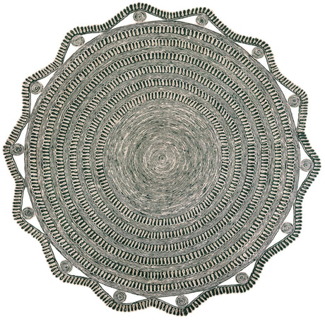 Green and White 10' x 10' Braided Jute Round Area Rug 100% Jute Hand Braided Natural Eco-Friendly Boho Style Carpet for Living Rooms Dining Office Space Dorms for Sale at Rug Engine