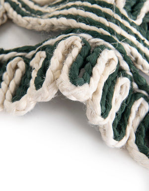 Green and White 10' x 10' Braided Jute Round Rug