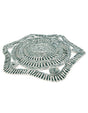 Green and White 4' 1 x 4' 1 Braided Jute Round Rug