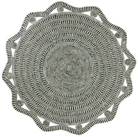 Green and White 7' 10 x 7' 10 Braided Jute Round Area Rug 100% Jute Hand Braided Natural Eco-Friendly Boho Style Carpet for Living Rooms Dining Office Space Dorms for Sale at Rug Engine