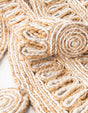 Natural and White 6' 1 x 6' 1 Braided Jute Round Rug
