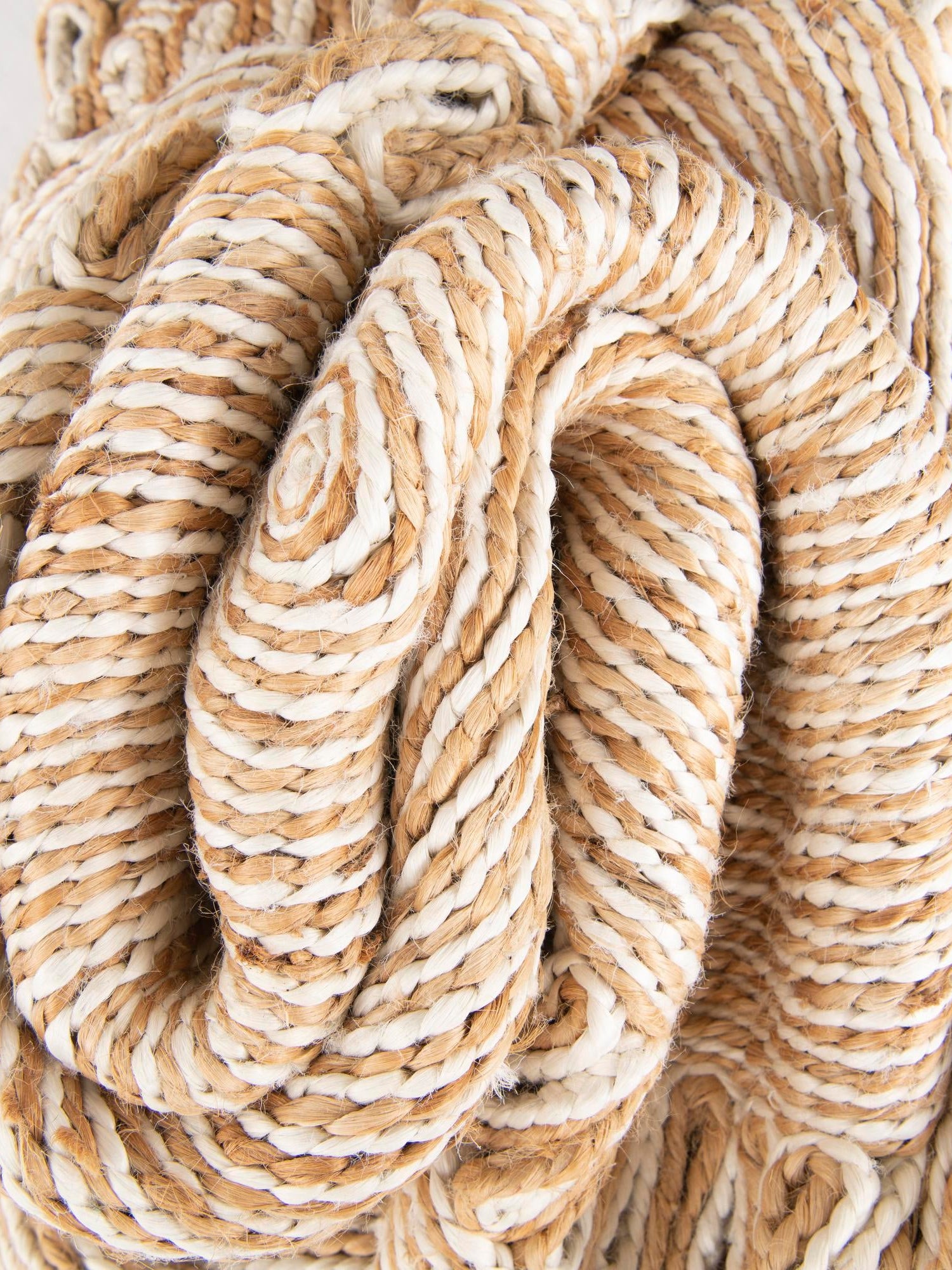 Natural and White 6' 1 x 6' 1 Braided Jute Round Area Rug 100% Jute Hand Braided Natural Eco-Friendly Boho Style Carpet for Living Rooms Dining Office Space Dorms for Sale at Rug Engine