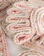 Pink and White 4' 1 x 4' 1 Braided Jute Round Rug
