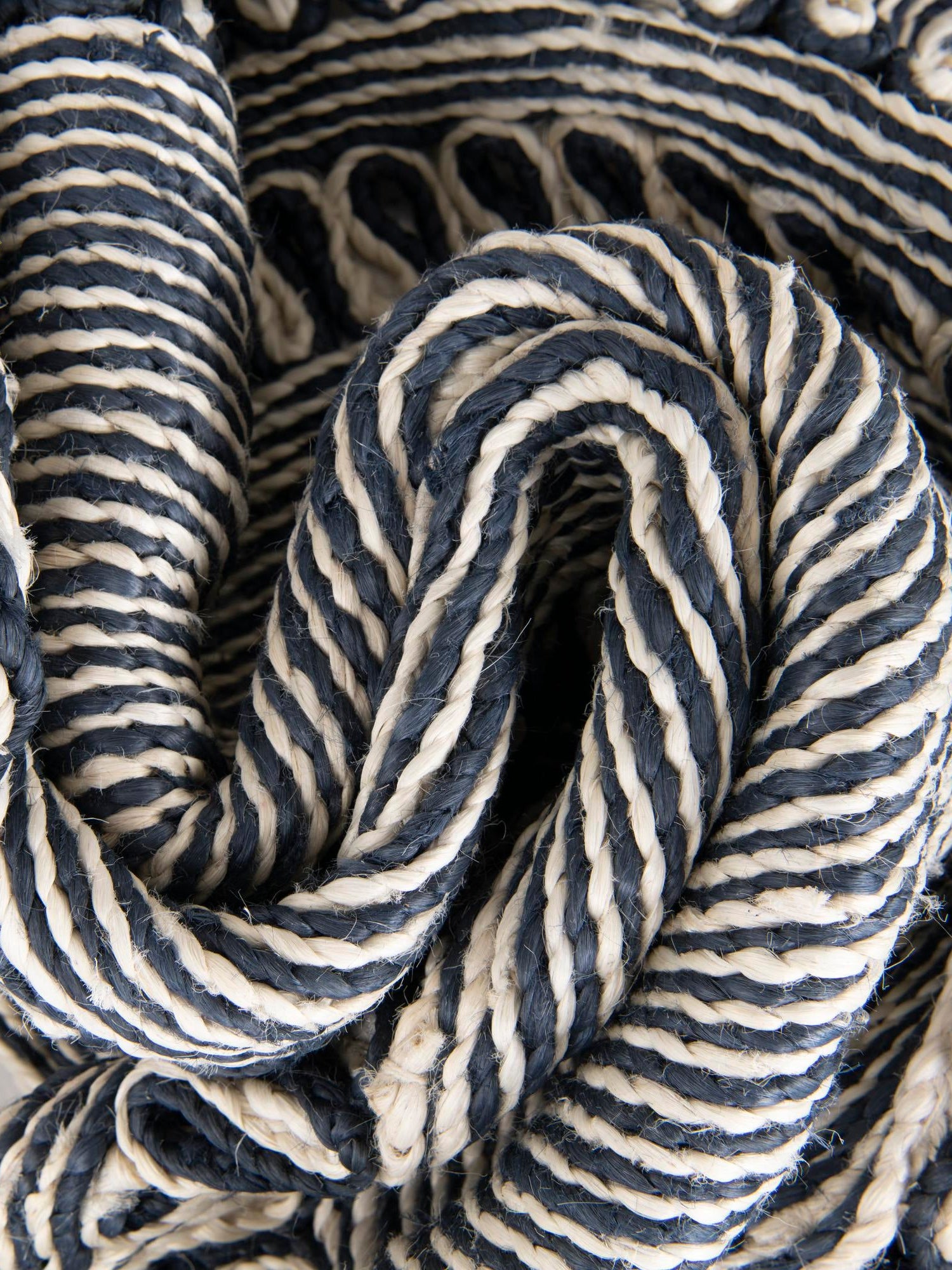 Navy and White 5' 1 x 5' 1 Braided Jute Round Area Rug 100% Jute Hand Braided Natural Eco-Friendly Boho Style Carpet for Living Rooms Dining Office Space Dorms for Sale at Rug Engine