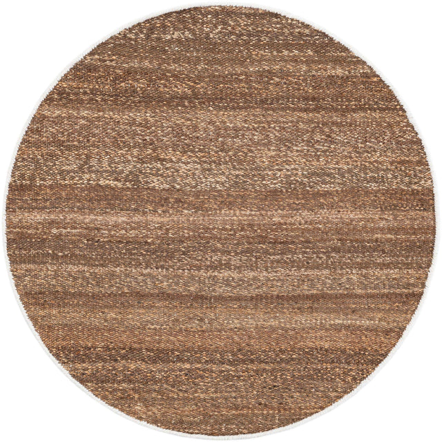 Sepia Brown 4' 1 x 4' 1 Palm Beach Jute Round Area Rug All Natural Eco-Friendly Carpet for Modern Minimalist Interior Design Home Decorating for Sale at Rug Engine