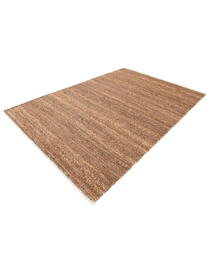 Sepia Brown 4' 1 x 6' 1 Palm Beach Jute Rectangle Area Rug All Natural Eco-Friendly Carpet for Modern Minimalist Interior Design Home Decorating for Sale at Rug Engine
