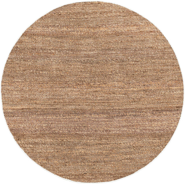 Sepia Brown 5' 3 x 5' 3 Palm Beach Jute Round Area Rug All Natural Eco-Friendly Carpet for Modern Minimalist Interior Design Home Decorating for Sale at Rug Engine
