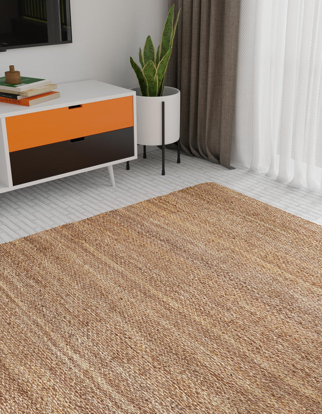 Sepia Brown 5' 1 x 8' Palm Beach Jute Rectangle Area Rug All Natural Eco-Friendly Carpet for Modern Minimalist Interior Design Home Decorating for Sale at Rug Engine