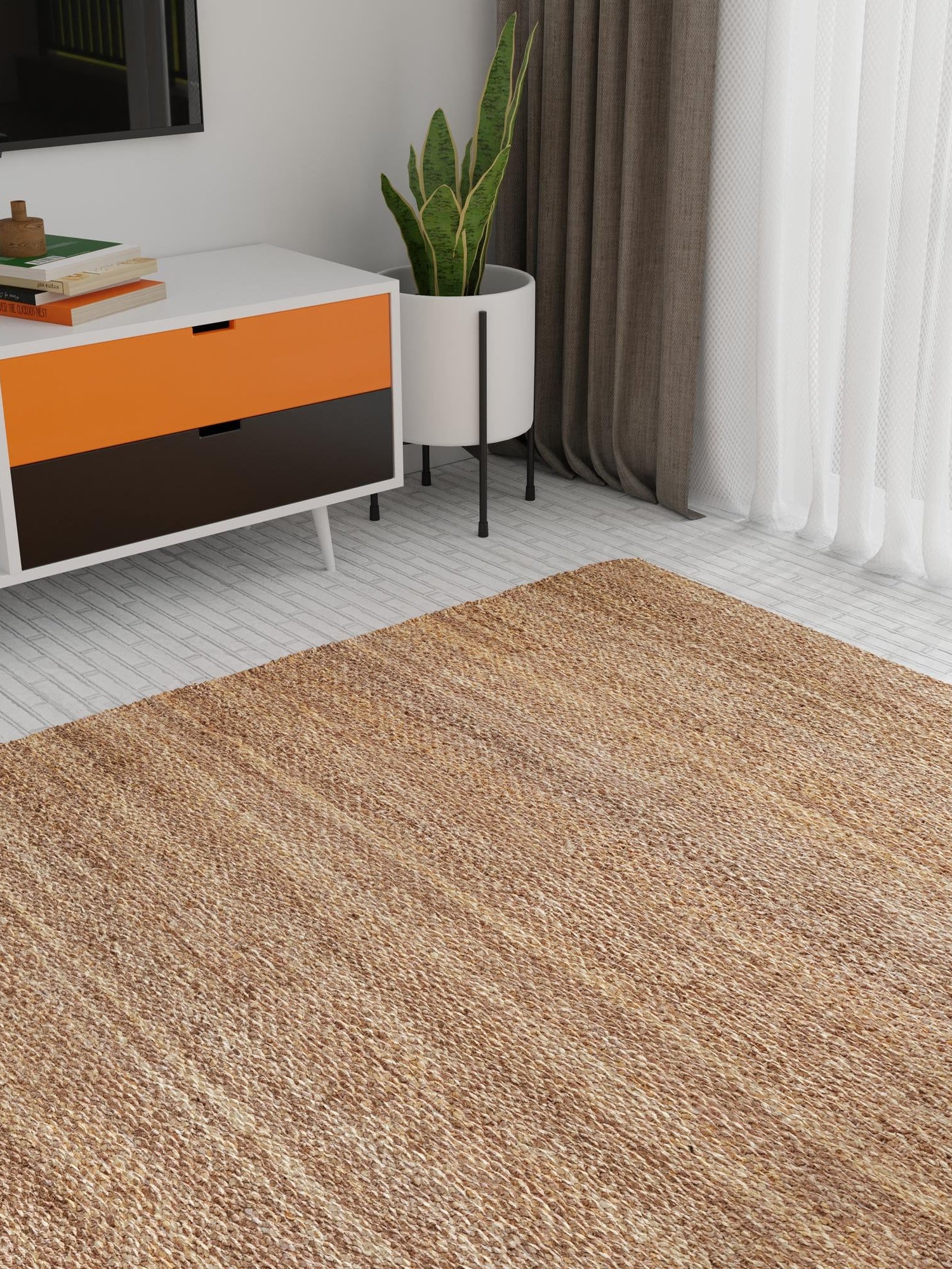 Sepia Brown 7' 10 x 10' Palm Beach Jute Rectangle Area Rug All Natural Eco-Friendly Carpet for Modern Minimalist Interior Design Home Decorating for Sale at Rug Engine