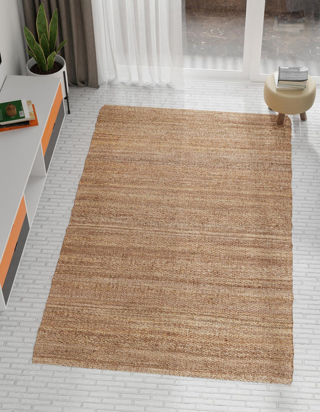 Sepia Brown 6' 1 x 9' Palm Beach Jute Rectangle Area Rug All Natural Eco-Friendly Carpet for Modern Minimalist Interior Design Home Decorating for Sale at Rug Engine