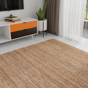 Sepia Brown 4' 1 x 6' 1 Palm Beach Jute Rectangle Area Rug All Natural Eco-Friendly Carpet for Modern Minimalist Interior Design Home Decorating for Sale at Rug Engine