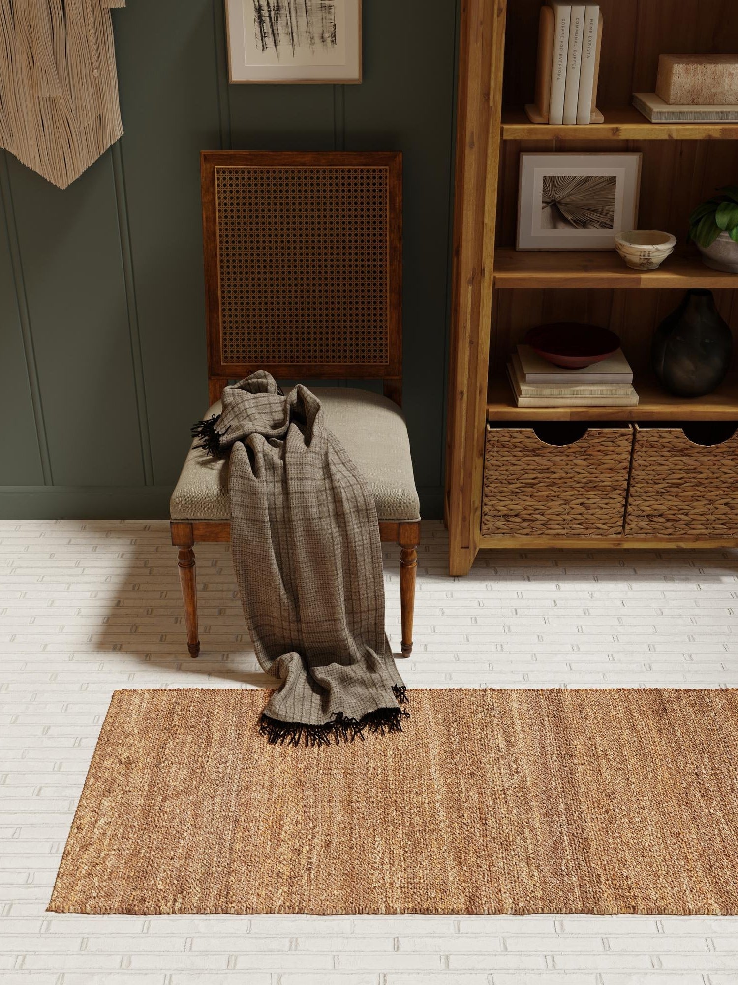 Sepia Brown 2' x 4' 1 Palm Beach Jute Runner Area Rug All Natural Eco-Friendly Carpet for Modern Minimalist Interior Design Home Decorating for Sale at Rug Engine