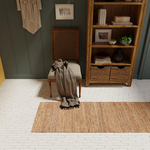 Sepia Brown 2' x 8' Palm Beach Jute Runner Area Rug All Natural Eco-Friendly Carpet for Modern Minimalist Interior Design Home Decorating for Sale at Rug Engine