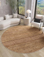 Sepia Brown 4' 1 x 4' 1 Palm Beach Jute Round Area Rug All Natural Eco-Friendly Carpet for Modern Minimalist Interior Design Home Decorating for Sale at Rug Engine