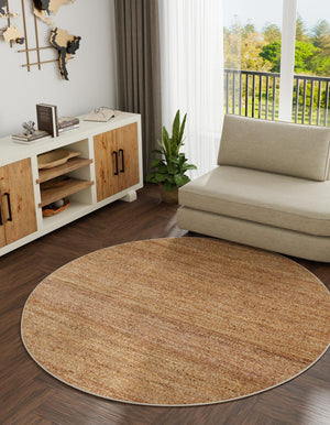 Sepia Brown 3' 1 x 3' 1 Palm Beach Jute Round Area Rug All Natural Eco-Friendly Carpet for Modern Minimalist Interior Design Home Decorating for Sale at Rug Engine