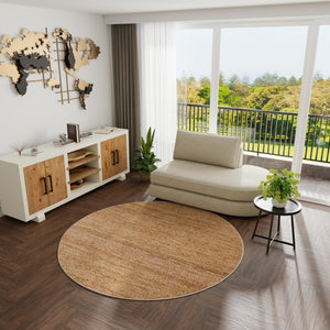 Sepia Brown 3' 1 x 3' 1 Palm Beach Jute Round Area Rug All Natural Eco-Friendly Carpet for Modern Minimalist Interior Design Home Decorating for Sale at Rug Engine