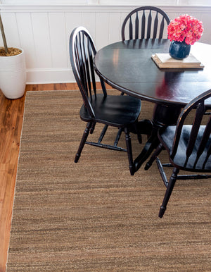 Sepia Brown 7' 10 x 7' 10 Palm Beach Jute Square Area Rug All Natural Eco-Friendly Carpet for Modern Minimalist Interior Design Home Decorating for Sale at Rug Engine