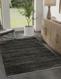 Midnight Denim Blue 4' 1 x 6' 1 Palm Beach Jute Rectangle Area Rug All Natural Eco-Friendly Carpet for Modern Minimalist Interior Design Home Decorating for Sale at Rug Engine