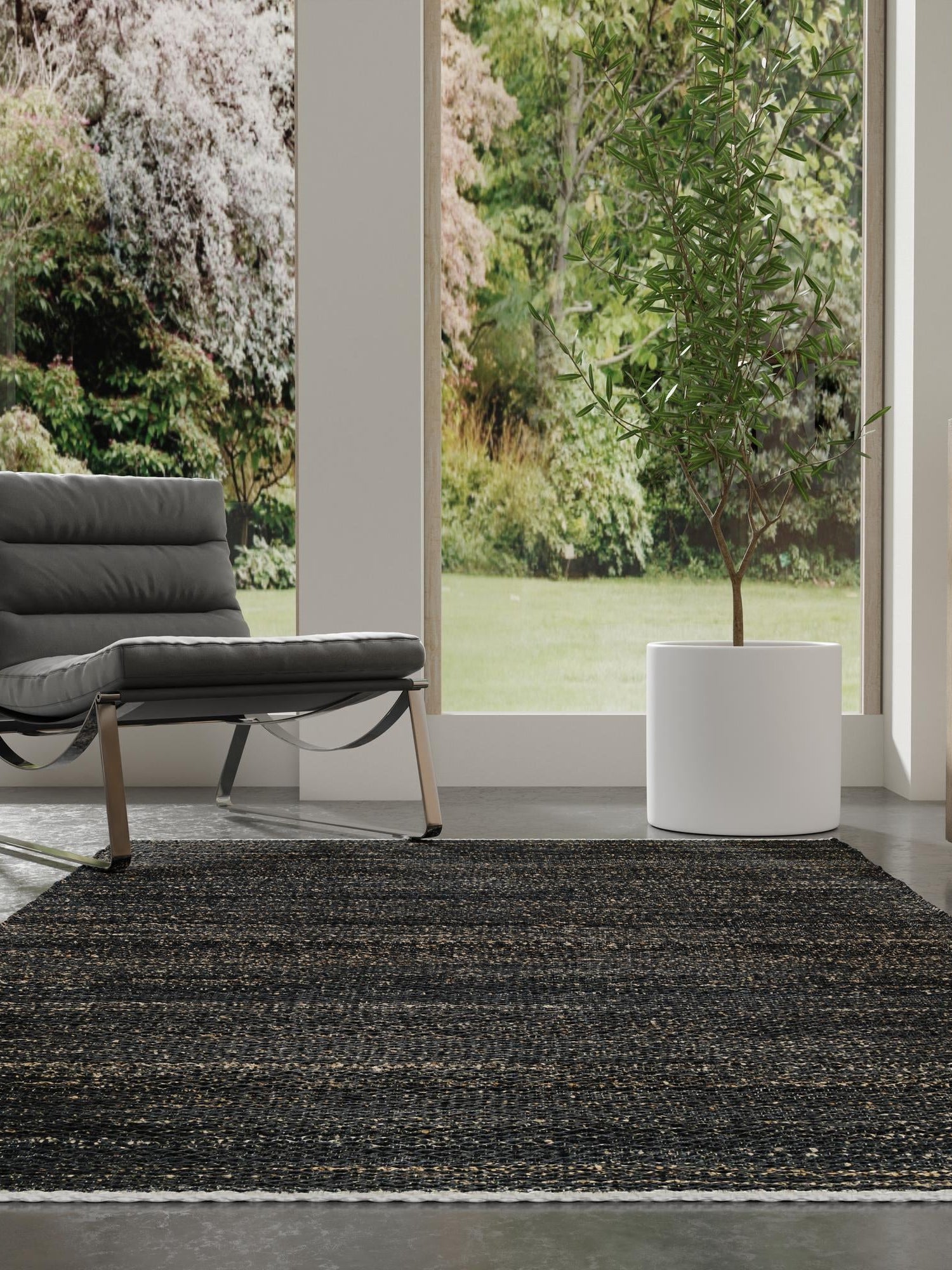 Midnight Denim Blue 2' 2 x 3' 1 Palm Beach Jute Rectangle Area Rug All Natural Eco-Friendly Carpet for Modern Minimalist Interior Design Home Decorating for Sale at Rug Engine