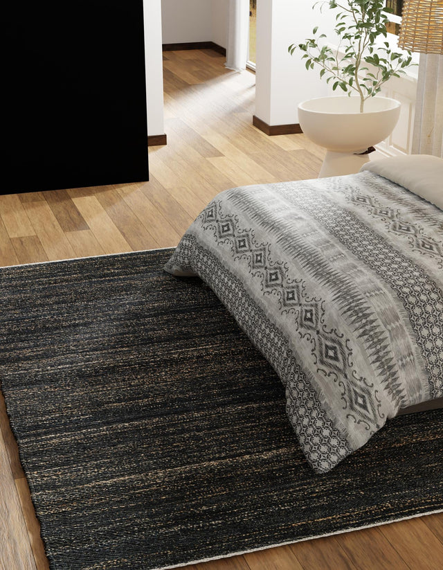 Midnight Denim Blue 6' 1 x 9' Palm Beach Jute Rectangle Area Rug All Natural Eco-Friendly Carpet for Modern Minimalist Interior Design Home Decorating for Sale at Rug Engine