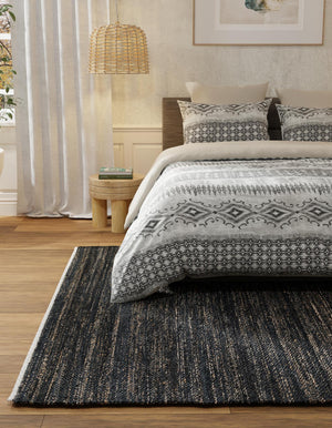 Midnight Denim Blue 2' 2 x 3' 1 Palm Beach Jute Rectangle Area Rug All Natural Eco-Friendly Carpet for Modern Minimalist Interior Design Home Decorating for Sale at Rug Engine