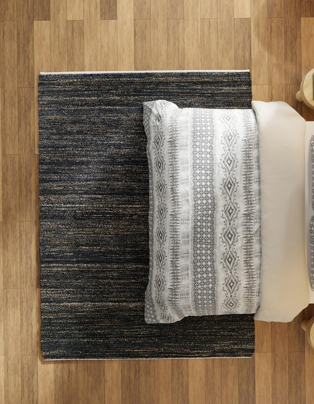 Midnight Denim Blue 5' 1 x 8' Palm Beach Jute Rectangle Area Rug All Natural Eco-Friendly Carpet for Modern Minimalist Interior Design Home Decorating for Sale at Rug Engine