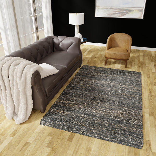 Midnight Denim Blue 6' 1 x 9' Palm Beach Jute Rectangle Area Rug All Natural Eco-Friendly Carpet for Modern Minimalist Interior Design Home Decorating for Sale at Rug Engine