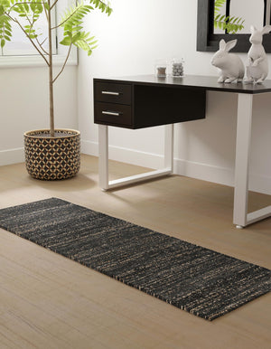 Midnight Denim Blue 2' x 6' 1 Palm Beach Jute Runner Area Rug All Natural Eco-Friendly Carpet for Modern Minimalist Interior Design Home Decorating for Sale at Rug Engine