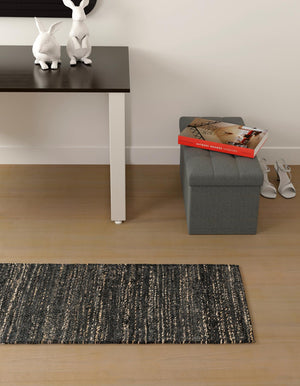 Midnight Denim Blue 2' x 6' 1 Palm Beach Jute Runner Area Rug All Natural Eco-Friendly Carpet for Modern Minimalist Interior Design Home Decorating for Sale at Rug Engine