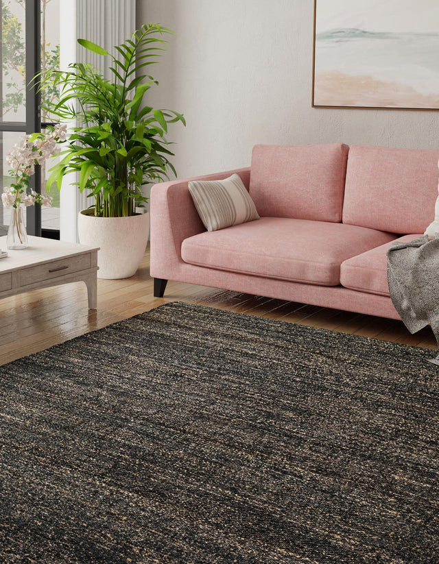 Midnight Denim Blue 4' 1 x 4' 1 Palm Beach Jute Square Area Rug All Natural Eco-Friendly Carpet for Modern Minimalist Interior Design Home Decorating for Sale at Rug Engine