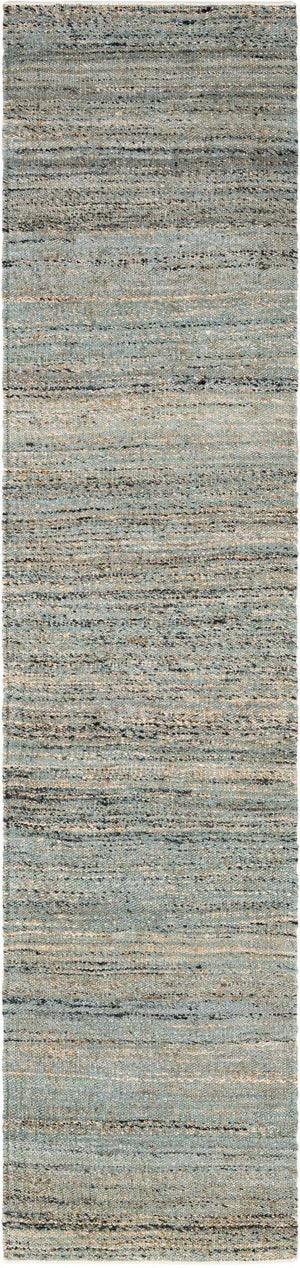 Seaglass Blue 2' 7 x 12' Palm Beach Jute Runner Area Rug All Natural Eco-Friendly Carpet for Modern Minimalist Interior Design Home Decorating for Sale at Rug Engine