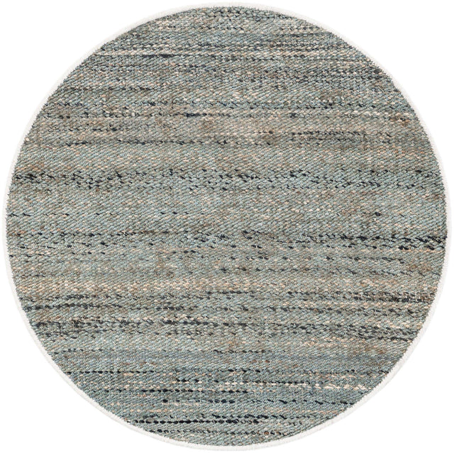 Seaglass Blue 3' 1 x 3' 1 Palm Beach Jute Round Area Rug All Natural Eco-Friendly Carpet for Modern Minimalist Interior Design Home Decorating for Sale at Rug Engine