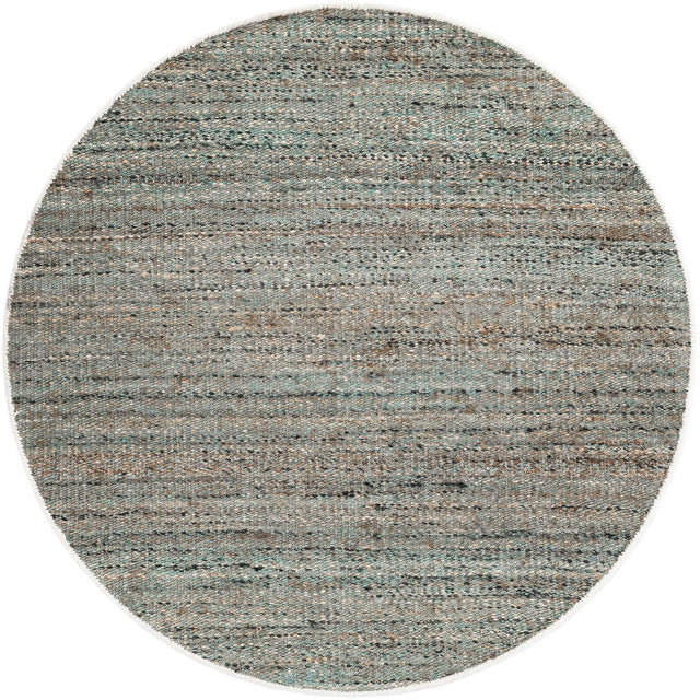 Seaglass Blue 4' 1 x 4' 1 Palm Beach Jute Round Area Rug All Natural Eco-Friendly Carpet for Modern Minimalist Interior Design Home Decorating for Sale at Rug Engine