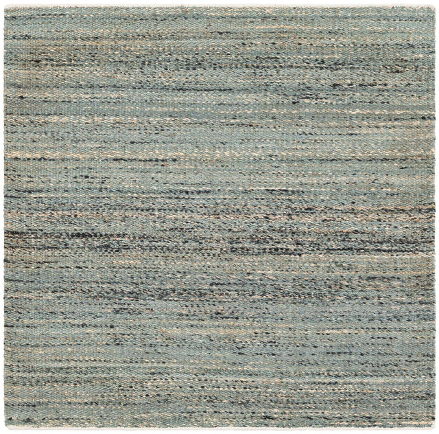 Seaglass Blue 4' 1 x 4' 1 Palm Beach Jute Square Area Rug All Natural Eco-Friendly Carpet for Modern Minimalist Interior Design Home Decorating for Sale at Rug Engine