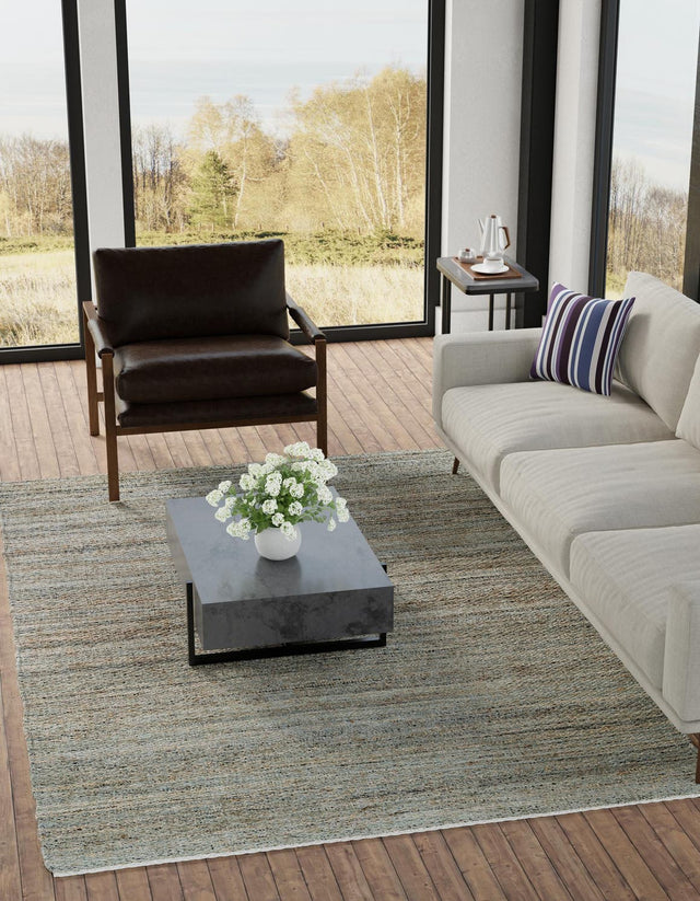 Seaglass Blue 2' 2 x 3' 1 Palm Beach Jute Rectangle Area Rug All Natural Eco-Friendly Carpet for Modern Minimalist Interior Design Home Decorating for Sale at Rug Engine