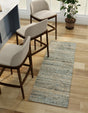 Seaglass Blue 2' x 6' 1 Palm Beach Jute Runner Area Rug All Natural Eco-Friendly Carpet for Modern Minimalist Interior Design Home Decorating for Sale at Rug Engine