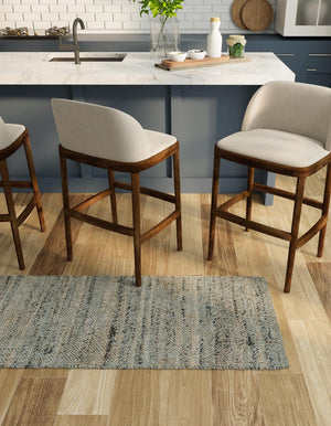 Seaglass Blue 2' 7 x 12' Palm Beach Jute Runner Area Rug All Natural Eco-Friendly Carpet for Modern Minimalist Interior Design Home Decorating for Sale at Rug Engine