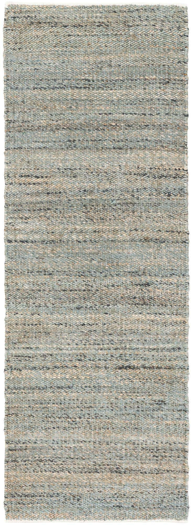 Seaglass Blue 2' x 6' 1 Palm Beach Jute Runner Area Rug All Natural Eco-Friendly Carpet for Modern Minimalist Interior Design Home Decorating for Sale at Rug Engine
