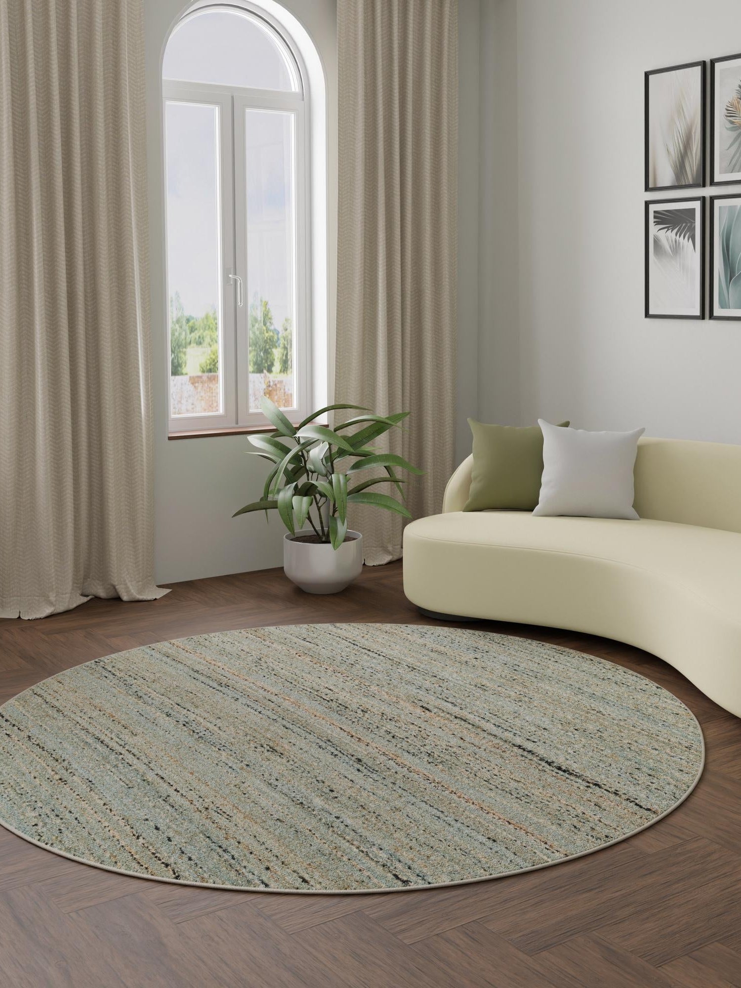 Seaglass Blue 3' 1 x 3' 1 Palm Beach Jute Round Area Rug All Natural Eco-Friendly Carpet for Modern Minimalist Interior Design Home Decorating for Sale at Rug Engine