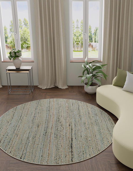 Seaglass Blue 3' 1 x 3' 1 Palm Beach Jute Round Area Rug All Natural Eco-Friendly Carpet for Modern Minimalist Interior Design Home Decorating for Sale at Rug Engine