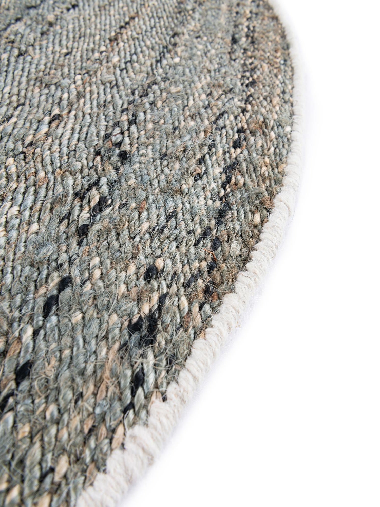 Seaglass Blue 3' 1 x 3' 1 Palm Beach Jute Round Area Rug All Natural Eco-Friendly Carpet for Modern Minimalist Interior Design Home Decorating for Sale at Rug Engine
