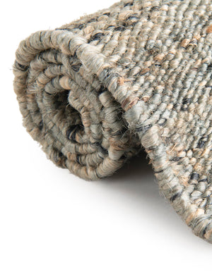 Seaglass Blue 3' 1 x 3' 1 Palm Beach Jute Round Area Rug All Natural Eco-Friendly Carpet for Modern Minimalist Interior Design Home Decorating for Sale at Rug Engine