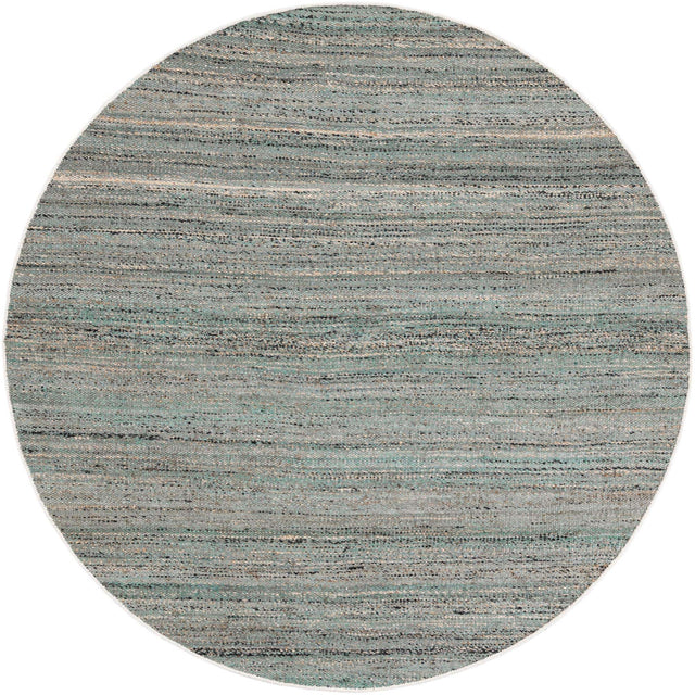 Seaglass Blue 7' 10 x 7' 10 Palm Beach Jute Round Area Rug All Natural Eco-Friendly Carpet for Modern Minimalist Interior Design Home Decorating for Sale at Rug Engine