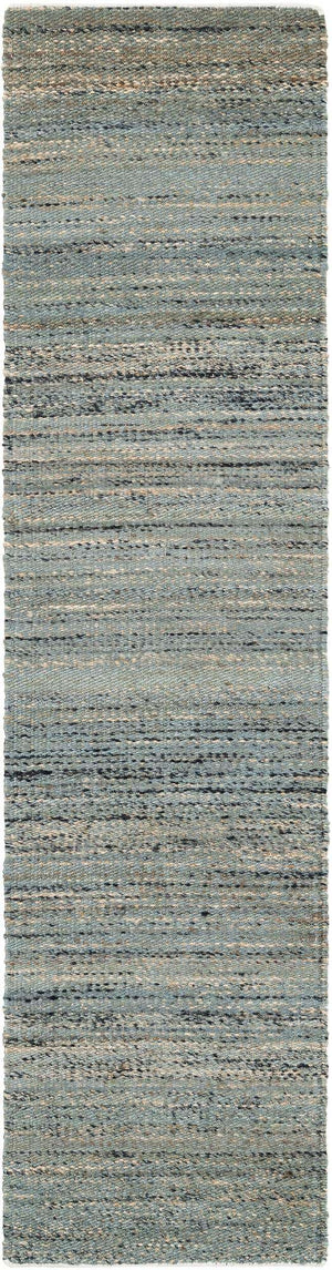 Seaglass Blue 2' x 8' Palm Beach Jute Runner Area Rug All Natural Eco-Friendly Carpet for Modern Minimalist Interior Design Home Decorating for Sale at Rug Engine