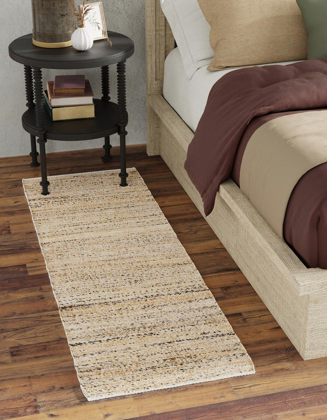 Palomino Ivory 2' 7 x 12' Palm Beach Jute Runner Area Rug All Natural Eco-Friendly Carpet for Modern Minimalist Interior Design Home Decorating for Sale at Rug Engine