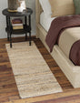 Palomino Ivory 2' 7 x 12' Palm Beach Jute Runner Area Rug All Natural Eco-Friendly Carpet for Modern Minimalist Interior Design Home Decorating for Sale at Rug Engine