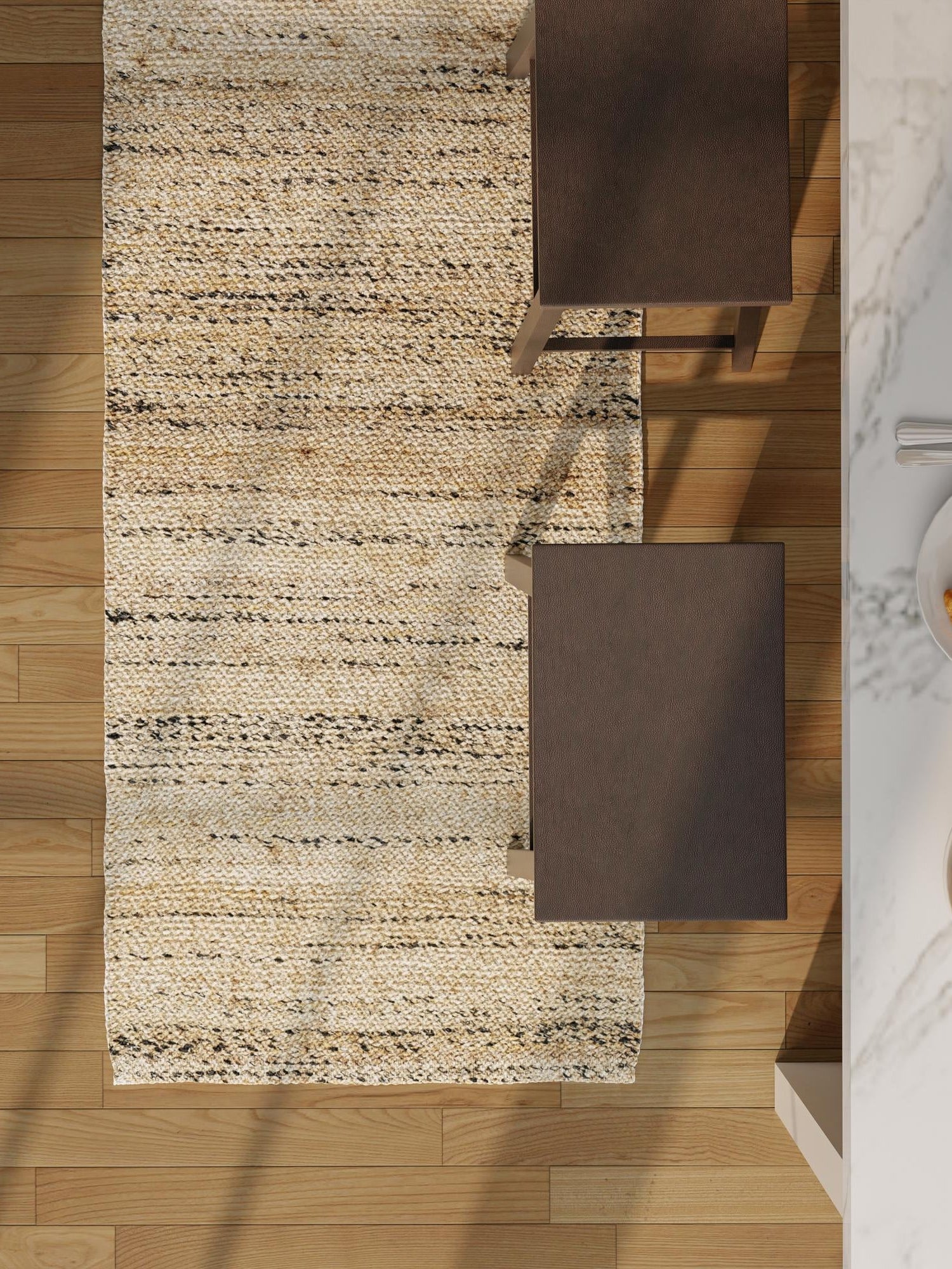 Palomino Ivory 2' 7 x 12' Palm Beach Jute Runner Area Rug All Natural Eco-Friendly Carpet for Modern Minimalist Interior Design Home Decorating for Sale at Rug Engine