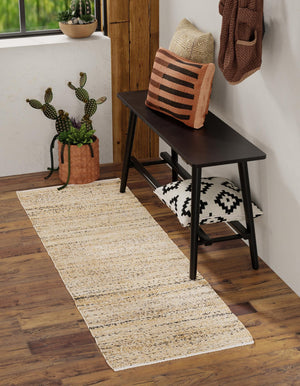 Palomino Ivory 2' 7 x 12' Palm Beach Jute Runner Area Rug All Natural Eco-Friendly Carpet for Modern Minimalist Interior Design Home Decorating for Sale at Rug Engine